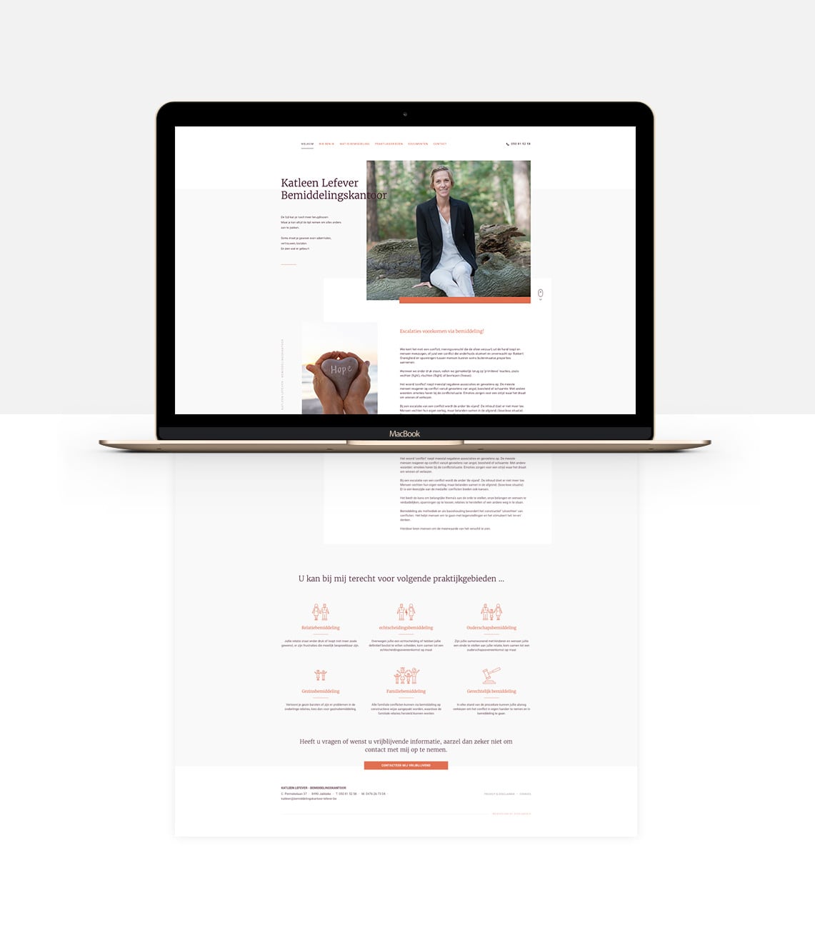 Ontwerp website Bemiddelingskantoor Katleen Lefever