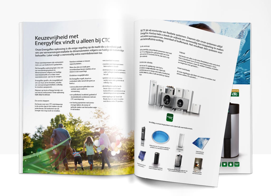 Ontwerp Brochure CTC Warmtepompen