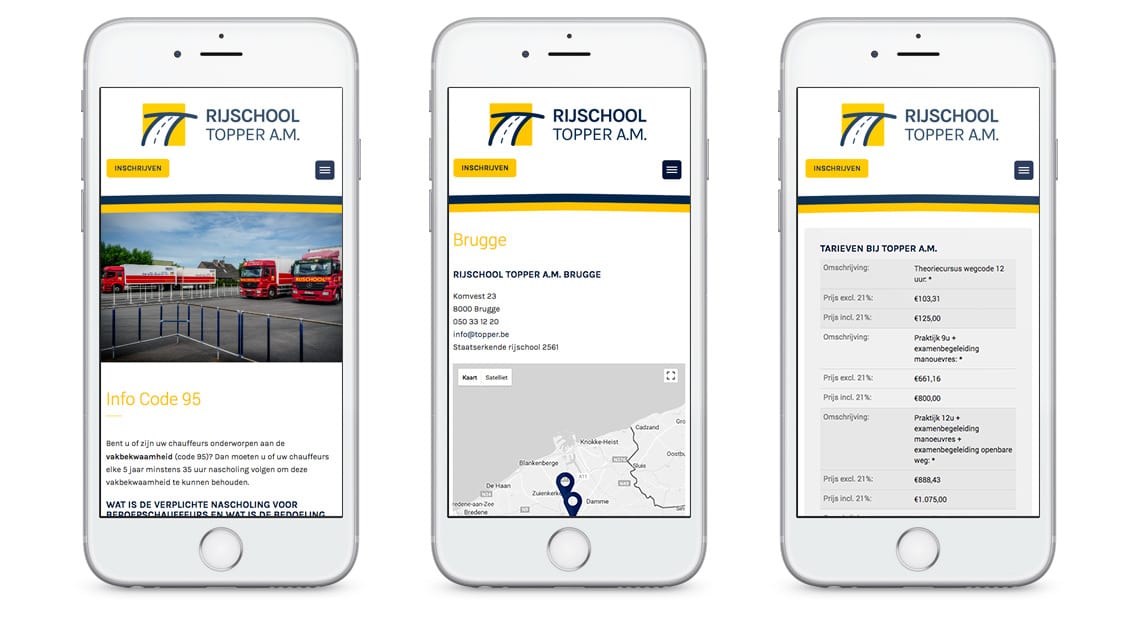 Rijschool Topper A.M. - Responsive webdesign